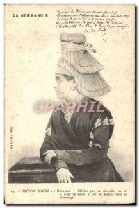 Old Postcard Honfleur Caps d & # 39hier Folklore Costume