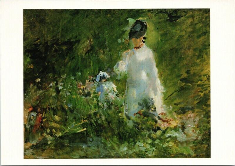 Edouard Manet 'Young Woman Among Flowers' UNUSED Art Postcard D91