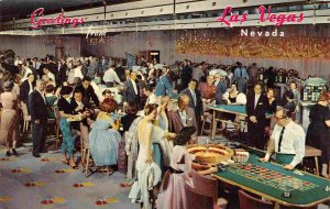 Hotel Riviera Gambling Casino Floor Interior Las Vegas Nevada postcard