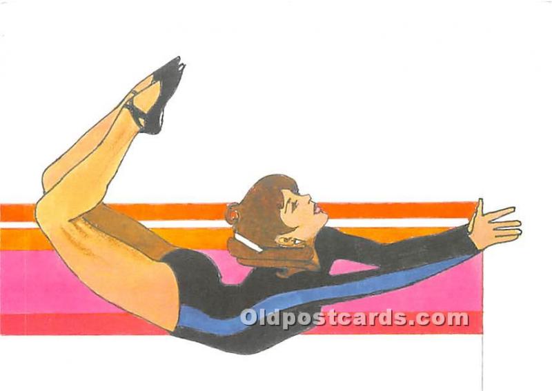 Original Artwork by Robert Peak, 1984 Summer Olympics Women's Gymnasitcs Stam...