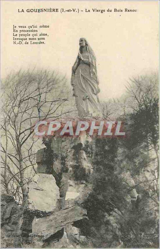 Old Postcard La Gouesniere L and V Virgin