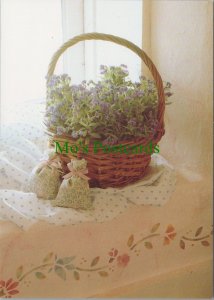 Advertising Postcard-Woman and Home - Flower, Basket of Flowers Ref.RR15529