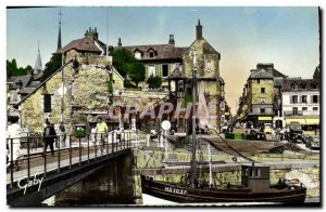 Modern Postcard Honfleur Lieutenancy Boat