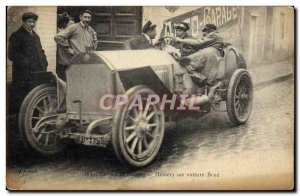 Postcard Old Automobile Circuit Dieppe Hemery on Benz car