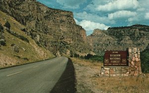 Postcard Entrance To Big Horn Mountains Wyoming WY Pub By Elkhorn Enterprises