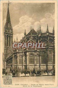 Old Postcard Caen (Calvados) apse of St. Peter's Church Renaissance Work