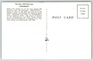 The New 400 Passenger  Showboat  Delaware River    Postcard