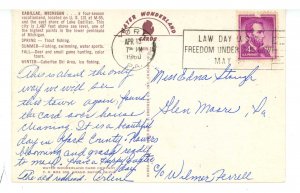 MI - Cadillac. Downtown Street Scene ca 1957