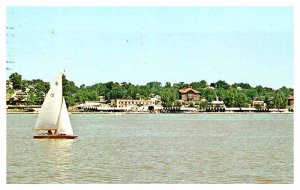 Postcard BOAT SCENE Davenport Iowa IA AQ5531