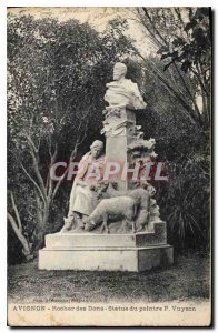 Old Postcard Avignon Rock Donations Statue painter Vuyson