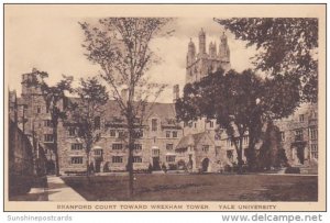 Connecticut New Haven Branford Court Toward Wrexham Tower Yale University