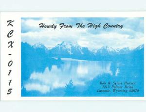 vintage QSL HAM RADIO CARD Laramie Wyoming WY t0933