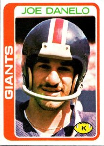 1978 Topps Football Card Joe Danelo New York Giants sk7286