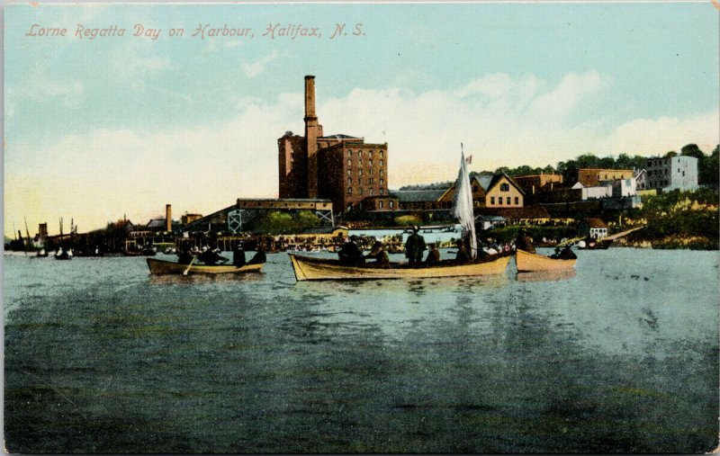 Halifax Nova Scotia NS Lorne Regatta Day from Annie Stratton Postcard G26