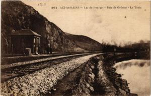 CPA AIX-les-BAINS Lac du BOURGET Baie de Grésine Le Train (681699)