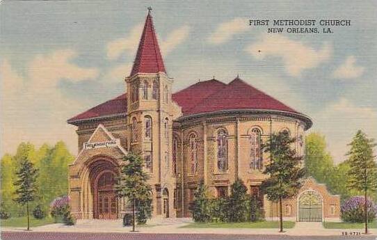 Louisiana New Orleans First Methodist Church Curteich