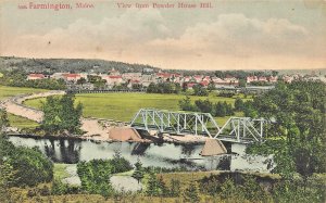 FARMINGTON ME~Fr POWDERHOUSE HILL + NORDICA'S BIRTH~LOT 2 ANTIQUE 1906 POSTCARDS