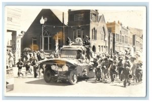 Sudden Service Parade Children Texaco Salida Colorado CO RPPC Photo Postcard 