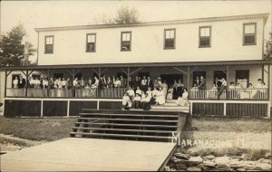 Maranacook ME Hotel & Guests c1910 Real Photo Postcard