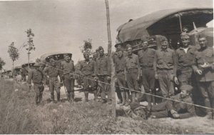 RPPC WWI Army Soldiers Truck Real Photo Postcard