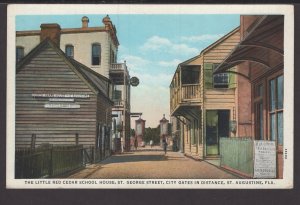 Florida St. Augustine - Little Red Cedar School House, St. George Street ~ WB