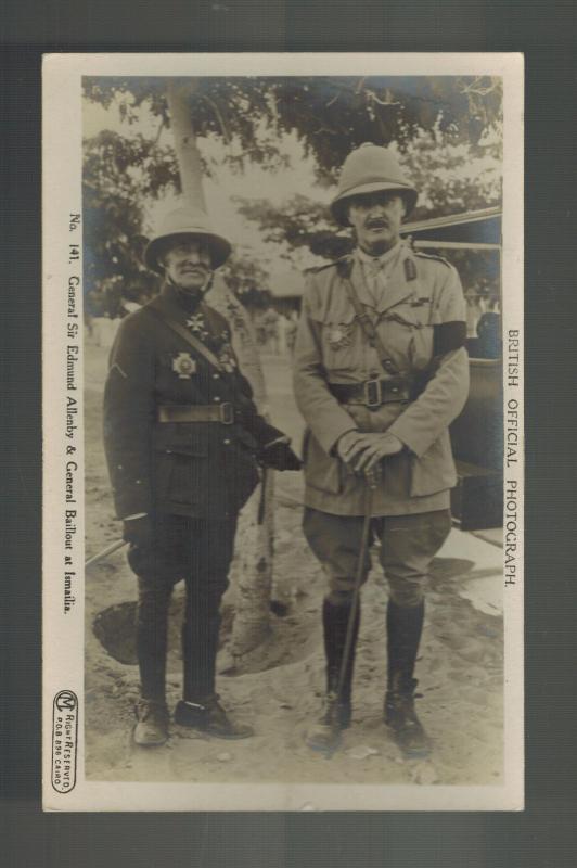 Mint General Allenby Baillot Real Picture Postcard Palestine