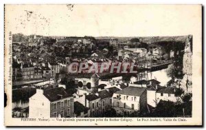 Old Postcard Poitiers Vue Generale Panoramic Rock Jack Coligny Joubert bridge...