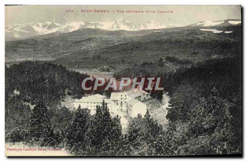 Postcard Old Font Romeu view Generale and Carlitte