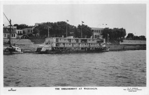 US5371 the embankment at wadi halfa ship  real photo sudan africa