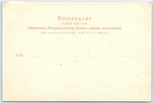 c1900s Marken, Netherlands Rozenwerf Farm Buildings Waterside Path PC A342