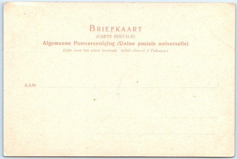 c1900s Marken, Netherlands Rozenwerf Farm Buildings Waterside Path PC A342