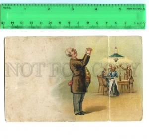 256072 RUSSIA BEER humor folding MECHANICAL postcard