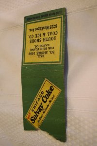 South Shore Coal and Ice Company Chicago IL Bobtail 20 Strike Matchbook Cover