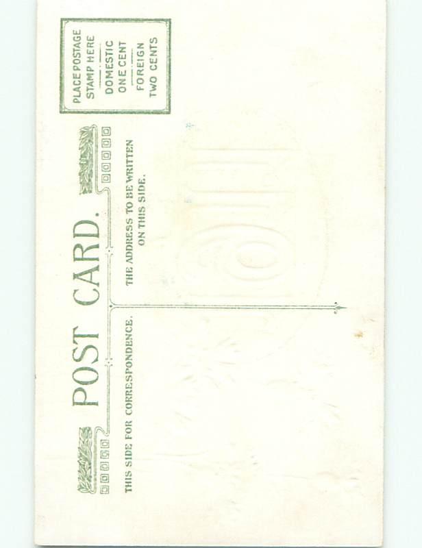 Divided-Back NEW YEAR SCENE Great Postcard W7404