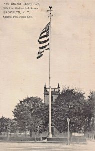 BROOKLYN~NEW UTRECHT LIBERTY POLE-ORIGINAL ERECTED 1788~ALBERTYPE PHOTO POSTCARD