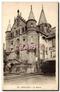 Old Postcard Espalion The Mayor