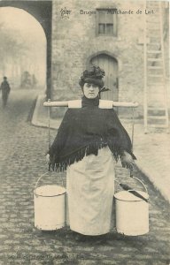 C-1910 Bruges Belgium Milk Maid occupation Postcard 24-11555
