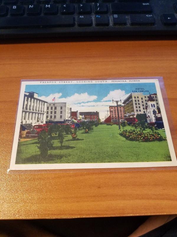 Antique/Vintage Florida Postcard, Palafox Street, Pensacola, Florida