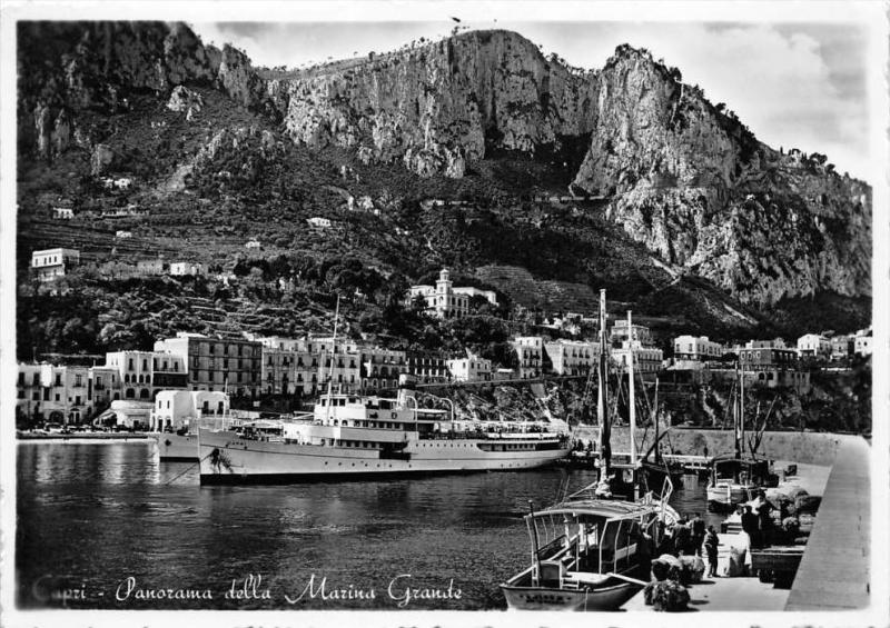 Capri, Panorama della Mazius Grande, Capri Steamship in background