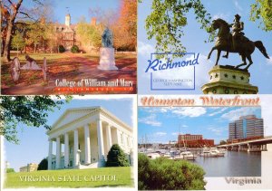 VIRGINIA: Lot of (4) Modern Picture Postcards -  Continental Size (4X6)