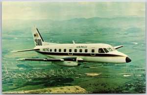 Airplane Aeromech Airlines Embraer Bandierante EMB-110P1 Brazilian Postcard