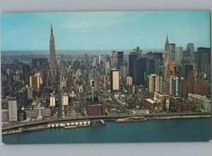 Panoramic View Midtown Manhattan New York City Chrome Postcard