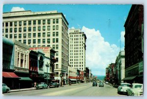 Chattanooga Tennessee TN Postcard Market Street Main Business Street Scene 1956