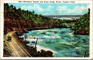 New York Niagara Falls Whirlpool Rapids and Great Gorge Point Trolley 1936