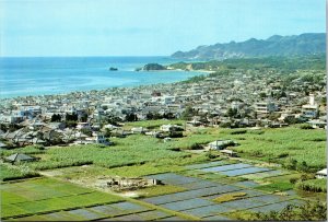 Aerial View Naga City Japan Postcard