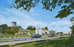 Street Scene Johore Johor Bahru Malaysia Old Cars Vintage Unused Postcard D26