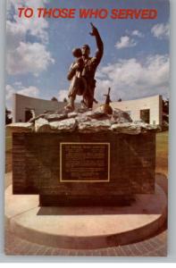 Postcard-Memorial Park Veterans Statue-Omaha,Nebraska