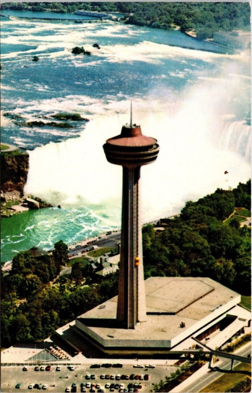 Skylon Park Niagara Falls Canada High View Parking Lot Cars Postcard