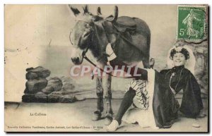 Old Postcard The Vendée Sablaise Tumbling Donkey Donkey mule