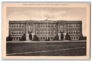 c1920s North Kingston Senior And Junior High School Scene Wickford RI Postcard